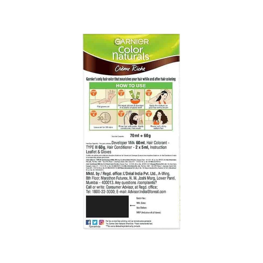 Garnier Color Naturals Creme Hair Colour (Caramel Brown) : 1 pack