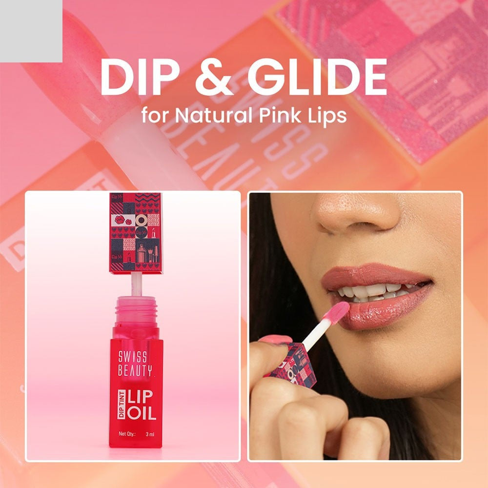Swiss Beauty Dip Tint Lip Oil (Peach) : 3 ml
