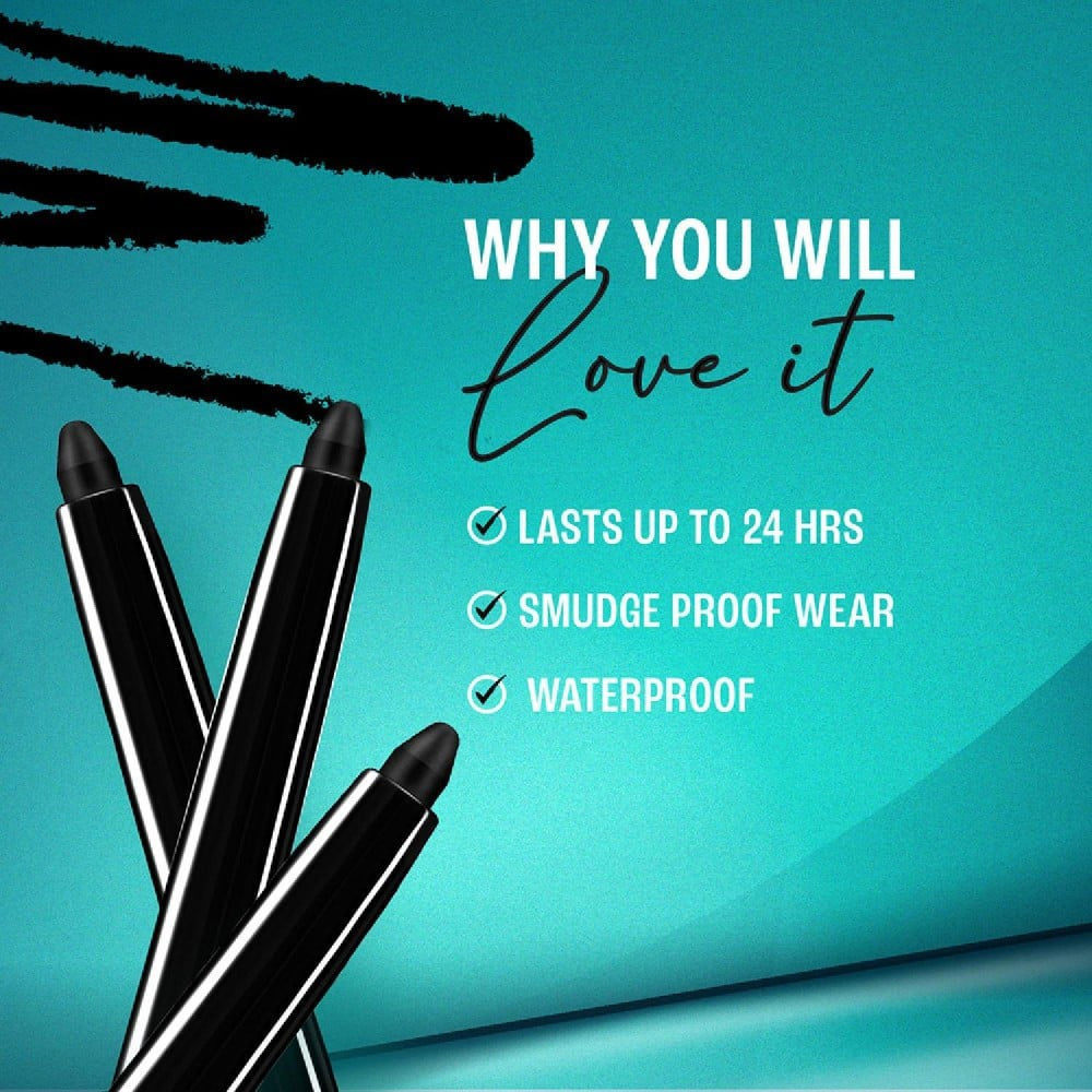 Lakme Eyeconic Kajal Twin Pack (Deep Black) : 2 x 0.35 g