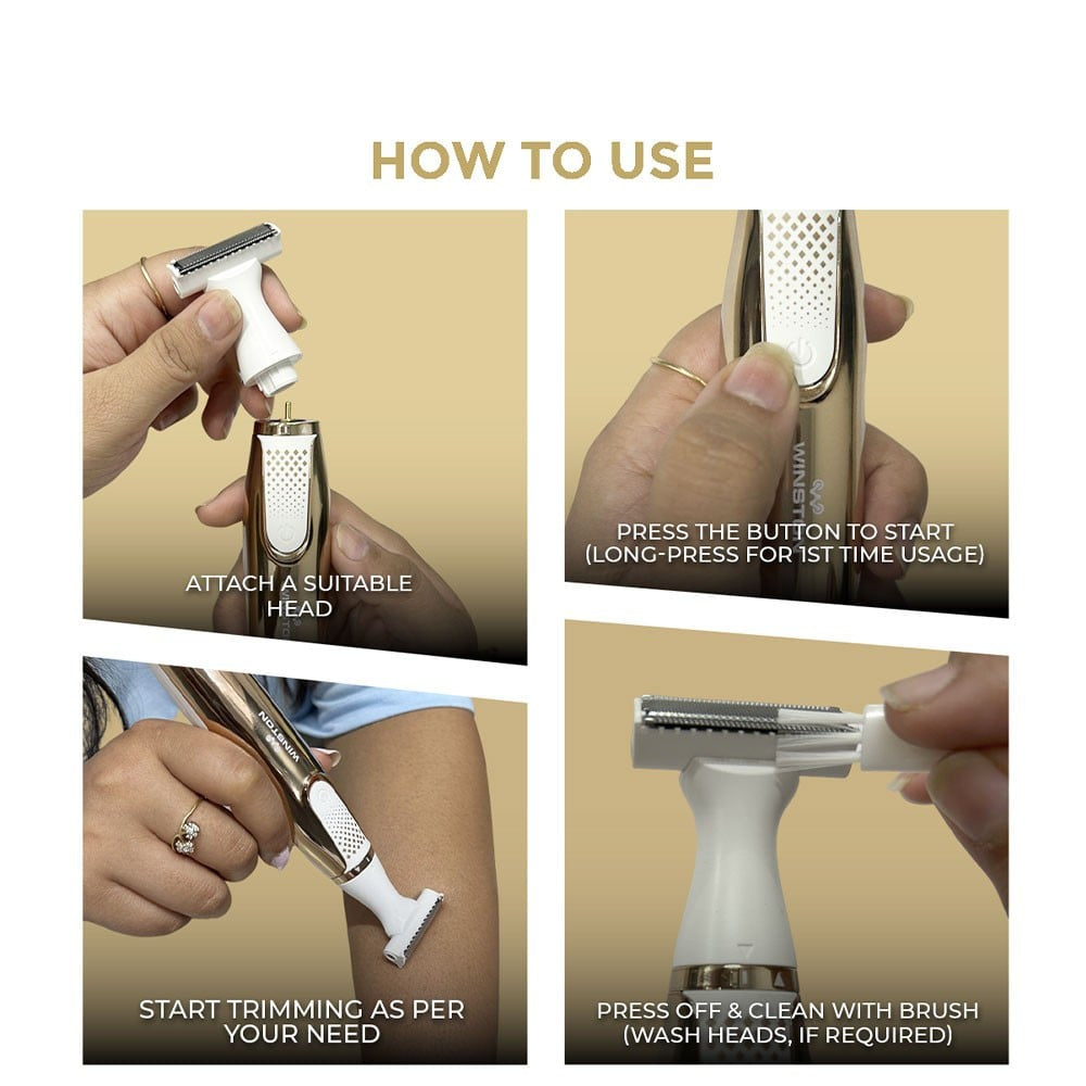 Winston 4 in 1 Female Body Trimmer (White) : 1 unit