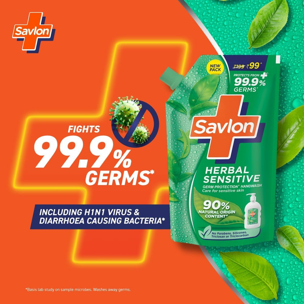 Savlon Herbal Sensitive Hand Wash (Refill) : 675 ml