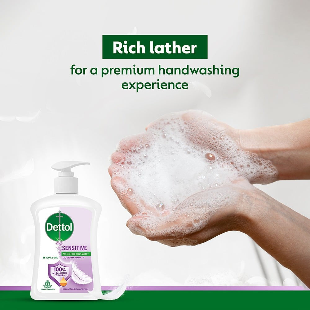 Dettol pH-Balanced Sensitive Hand Wash - Pack of 2 : 2 x 200 ml
