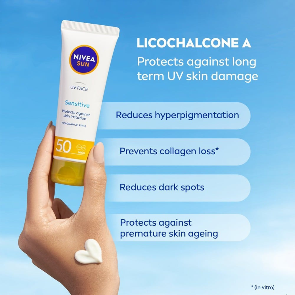 Nivea Sensitive UV Face Sunscreen (SPF 50) : 50 ml