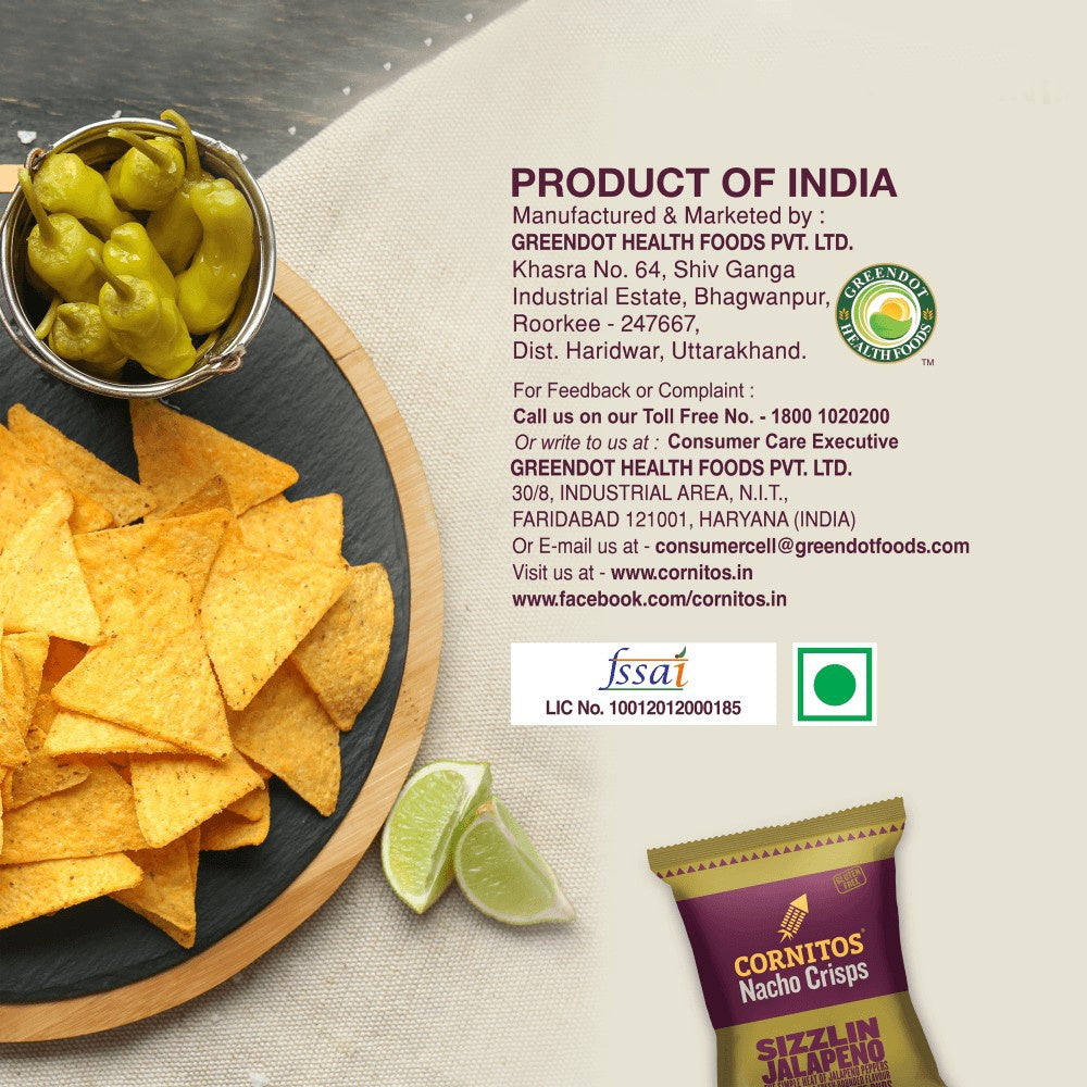 Cornitos Sizzlin Jalapeno Nachos - Pack of 3 : 3 x 150 g
