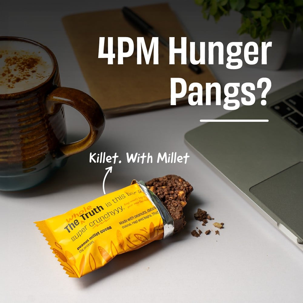 The Whole Truth Peanut Millet Cocoa Protein Bar : 55 g