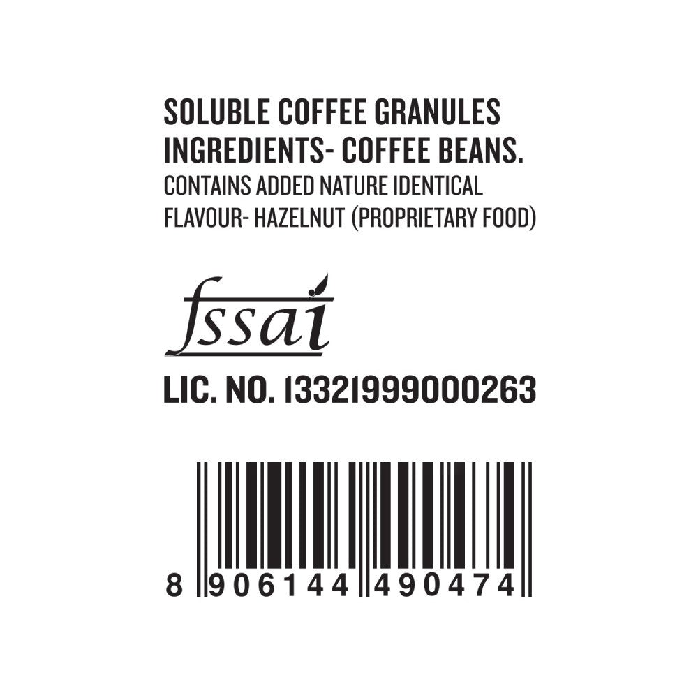 Sleepy Owl Hazelnut 100% Arabica Instant Flavoured Coffee - Pack of 2 : 2 x 100 g