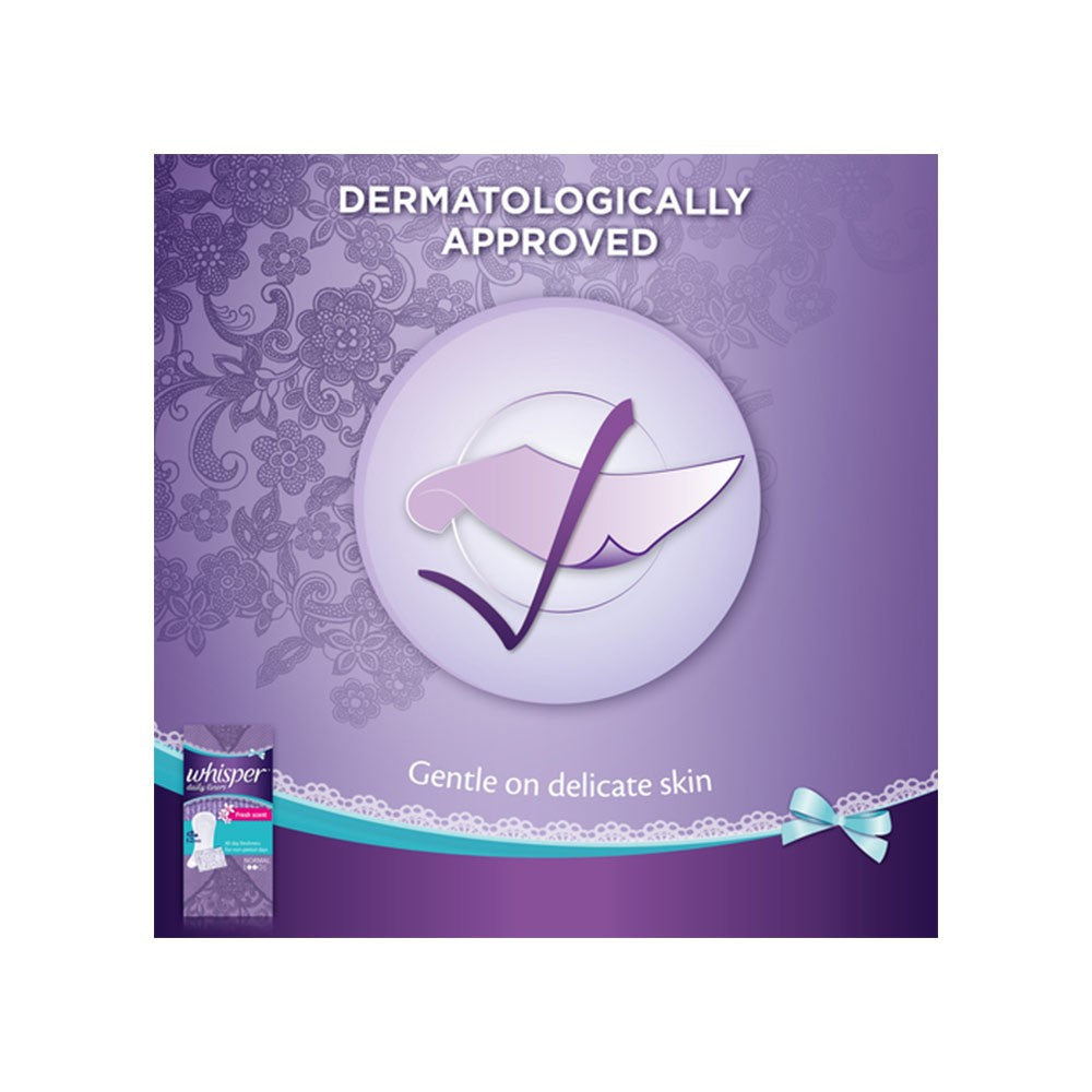 Whisper Daily Liners Clean & Fresh Panty Liners + Ultra Clean Sanitary Pads (15 pieces) Combo : 20 pieces + 15 pieces