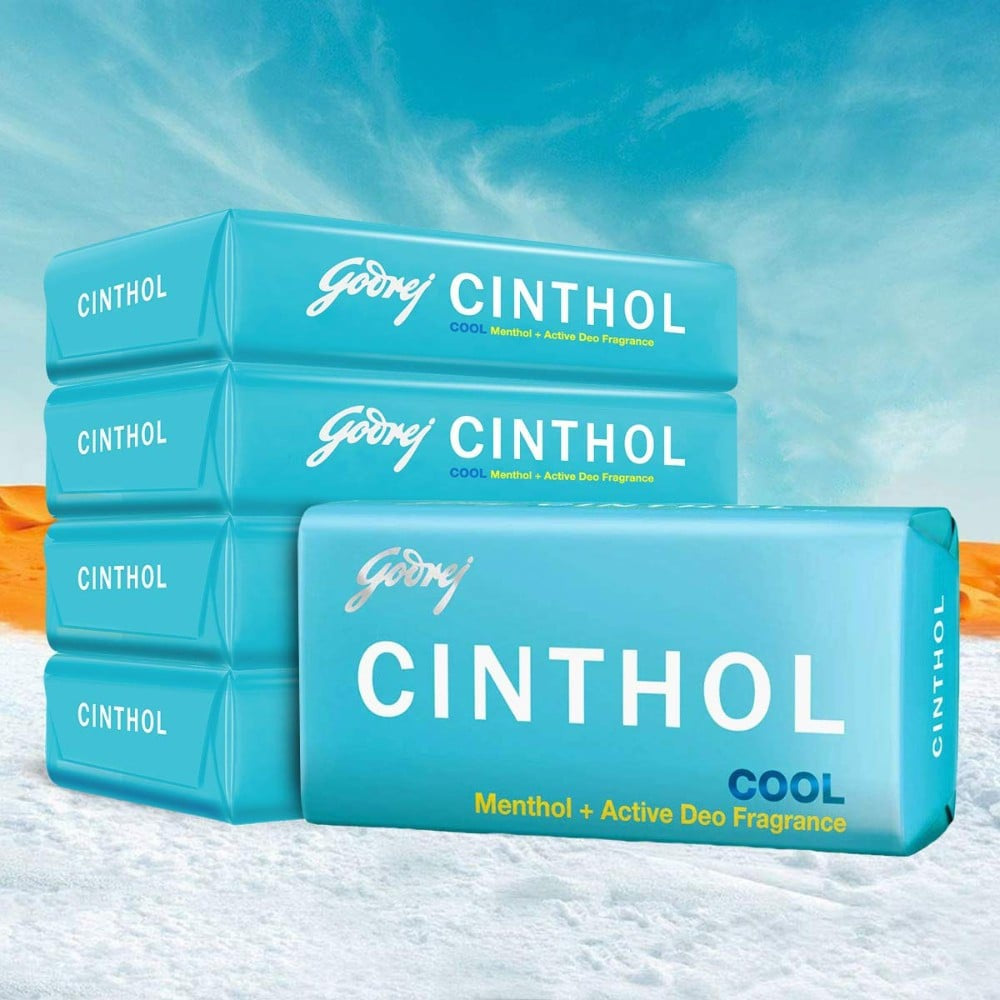 Cinthol Cool Bath Soap - Buy 4 Get 1 Free - Pack of 2 : 2 x 5 x 100 g