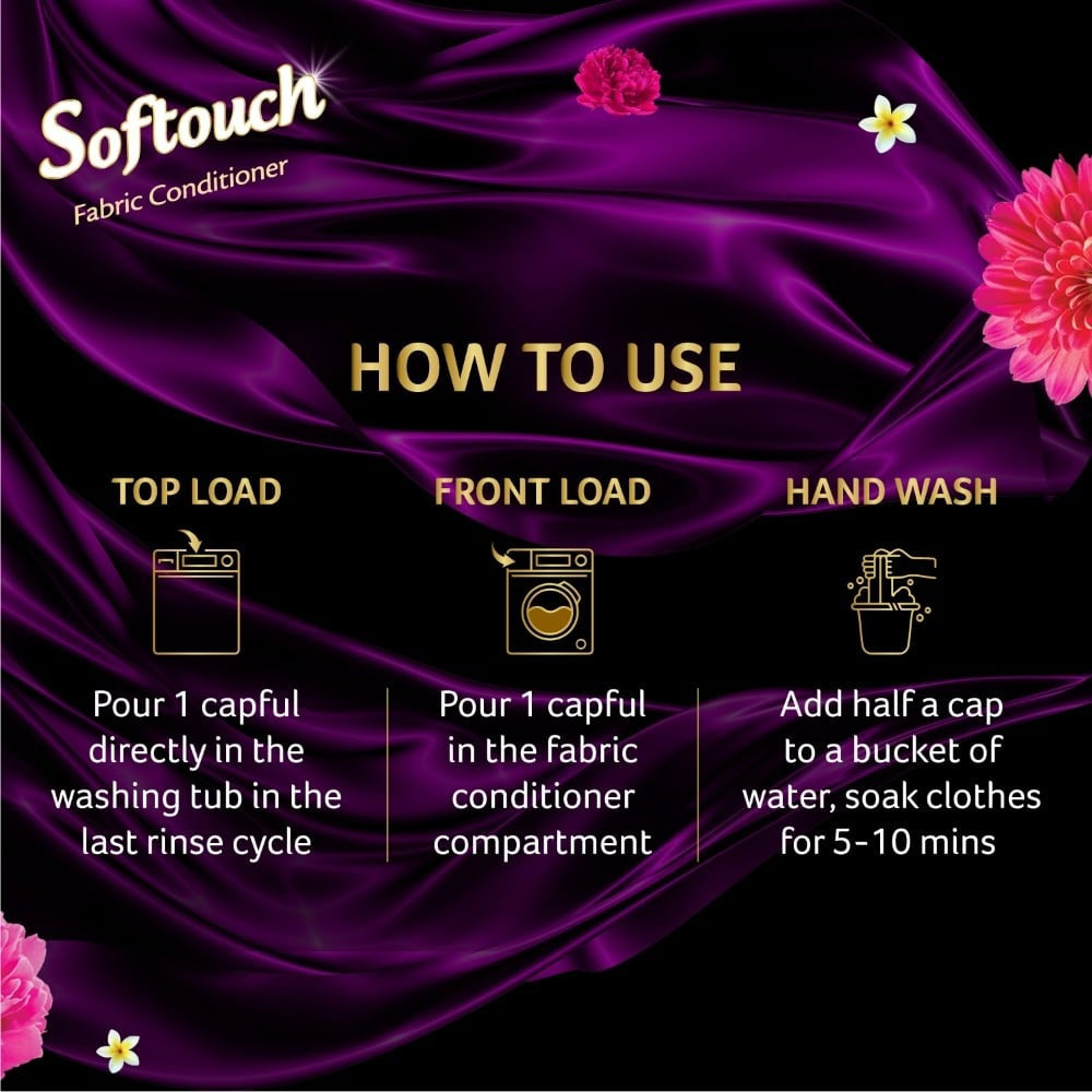 Softouch After Wash Fabric Conditioner (2X Royal Perfume) : 2 ltr