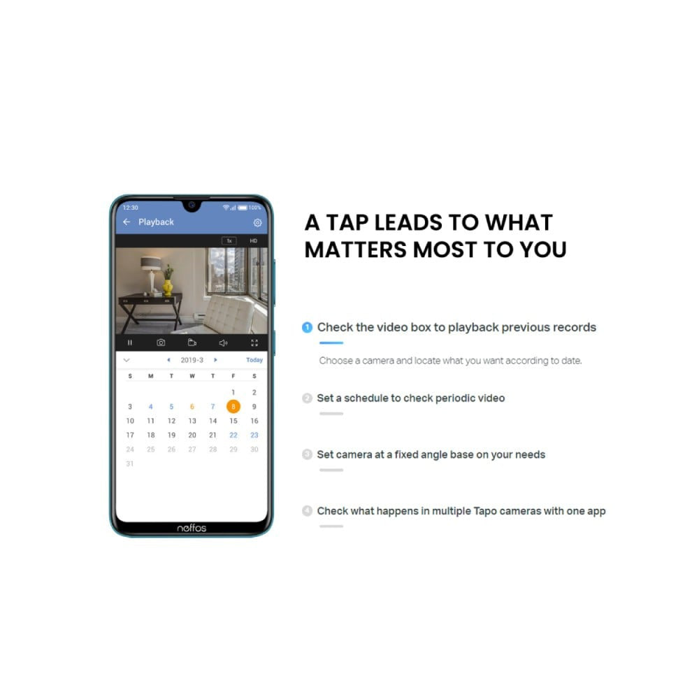 TP-LINK Tapo C200 Pan/tilt Wi-fi Smart Home Security Camera 1080p 2MP (White) : 1 unit