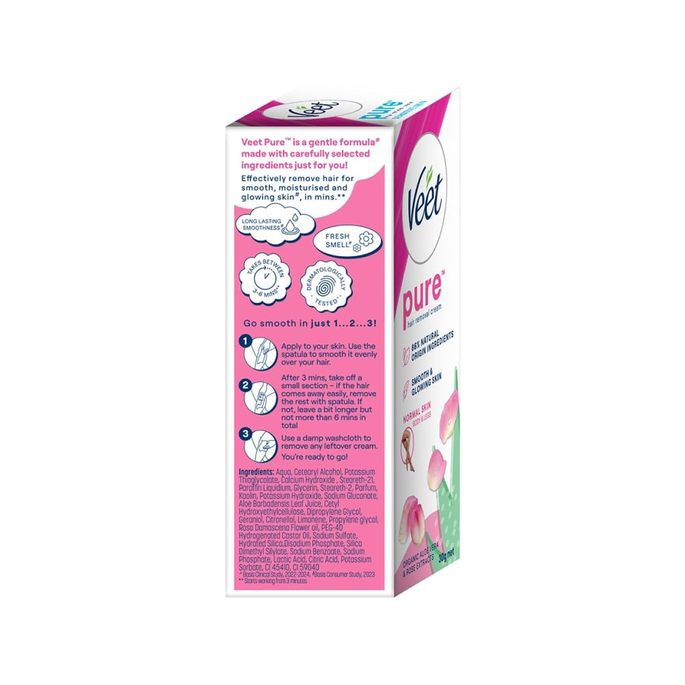 Veet Aloe & Rose Normal Skin Hair Removal Cream : 30 g