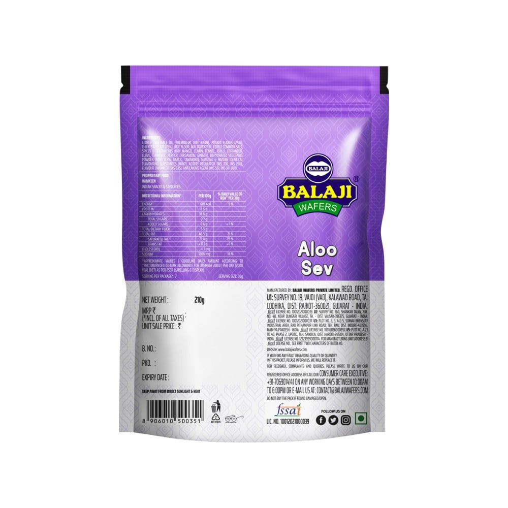 Balaji Aloo Sev Bhujia : 210 g