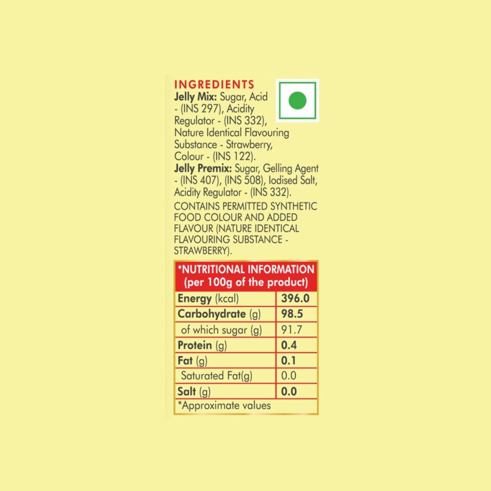 Weikfield Strawberry Crystals Jelly Mix : 90 g