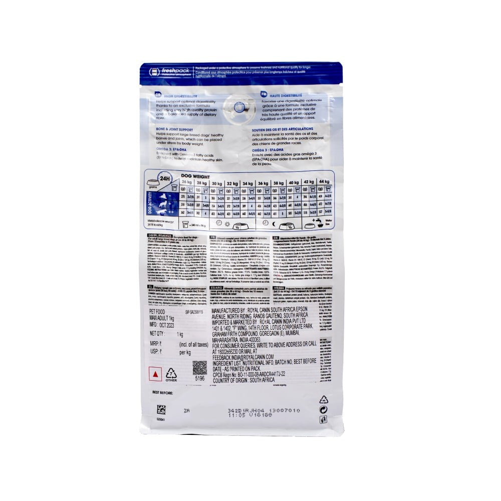 Royal Canin Maxi Adult Dog Food : 1 kg