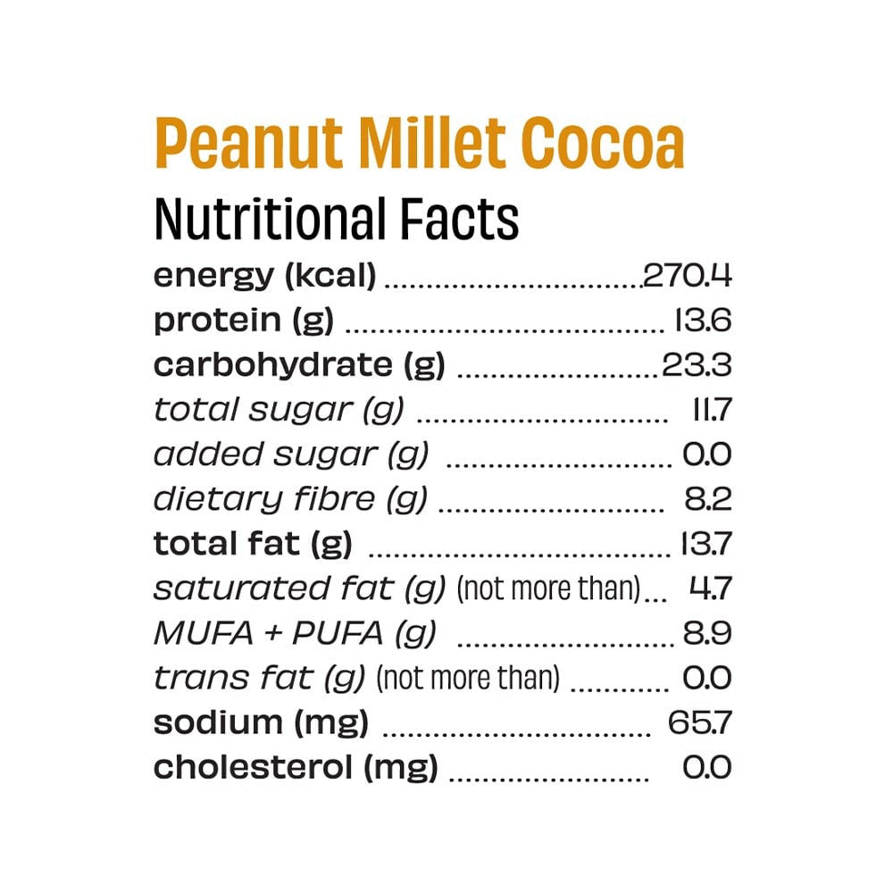 The Whole Truth Peanut Millet Cocoa Protein Bar : 55 g