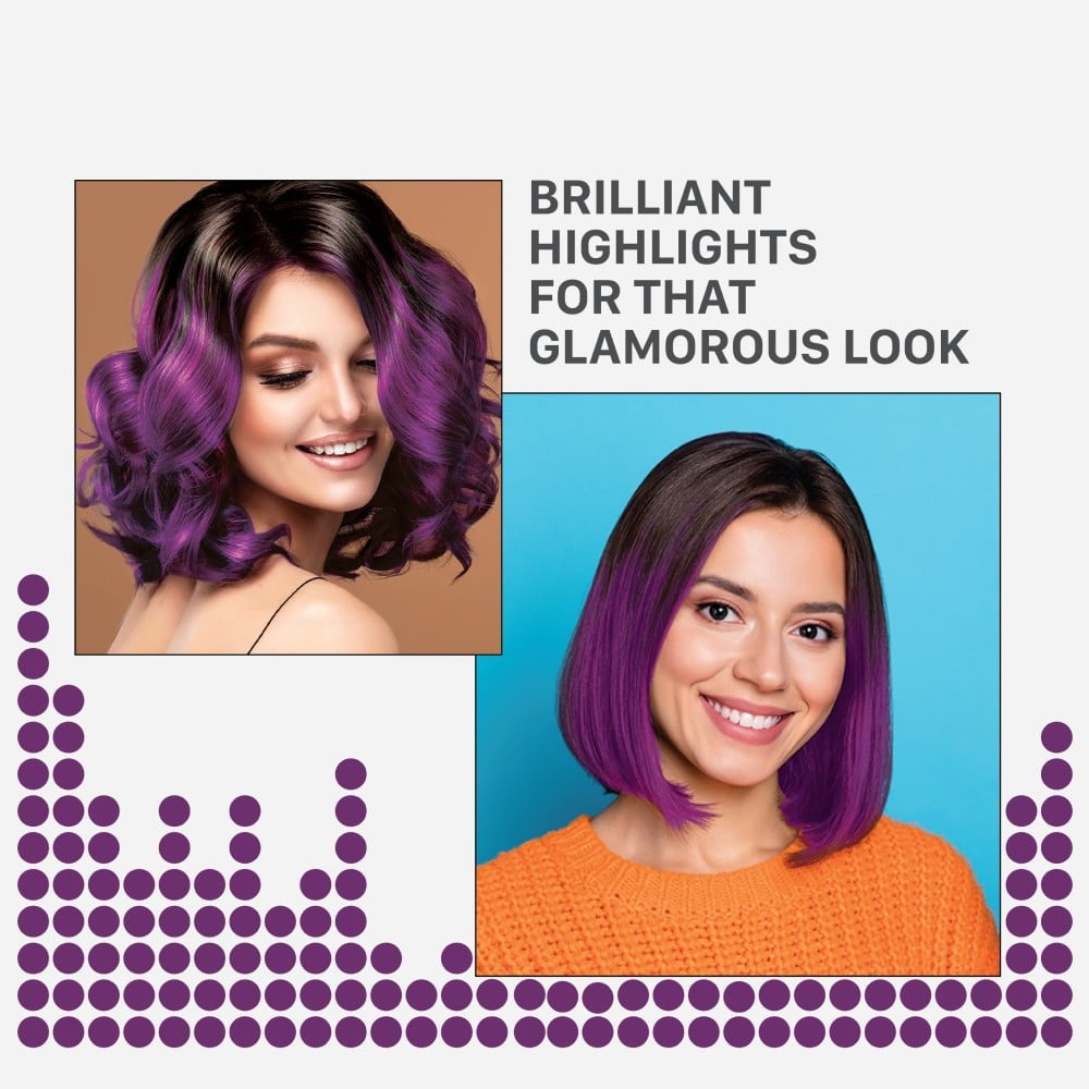 Streax Highlighting Hair Colour Kit (Plum Purple) : 1 pack