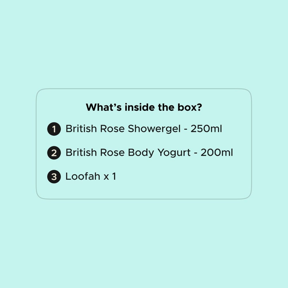 The Body Shop British Rose Showering Delight Gift Set : 1 set
