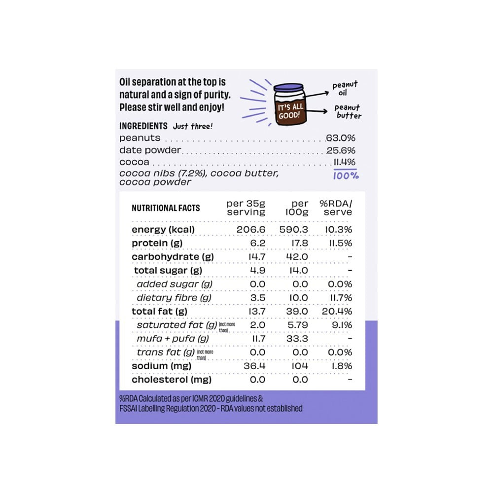 The Whole Truth Dark Chocolate Creamy Peanut Butter : 325 g