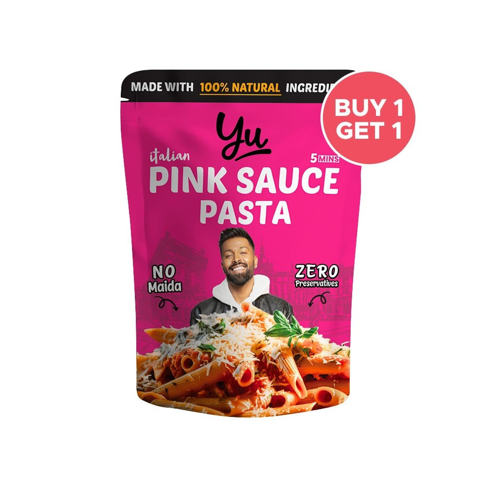 Yu Pink Sauce Instant Wheat Pasta (Penne) - Buy 1 Get 1 Free : 1 x 65 g + 1 x 65 g