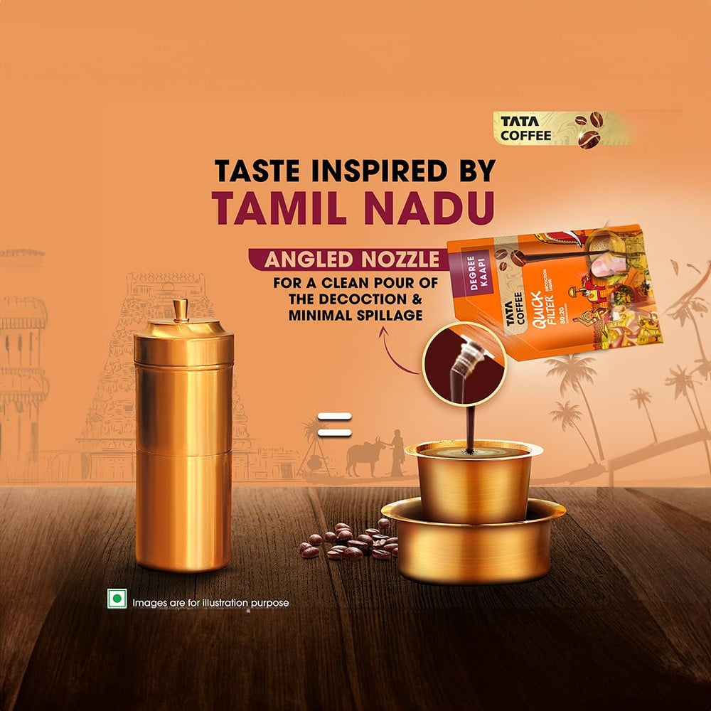 Tata Coffee Quick Decoction Premix Liquid Degree Kaapi Filter Coffee : 200 ml