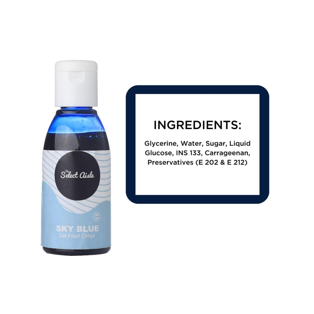 The Select Aisle Sky Blue Gel Food Colour : 30 ml