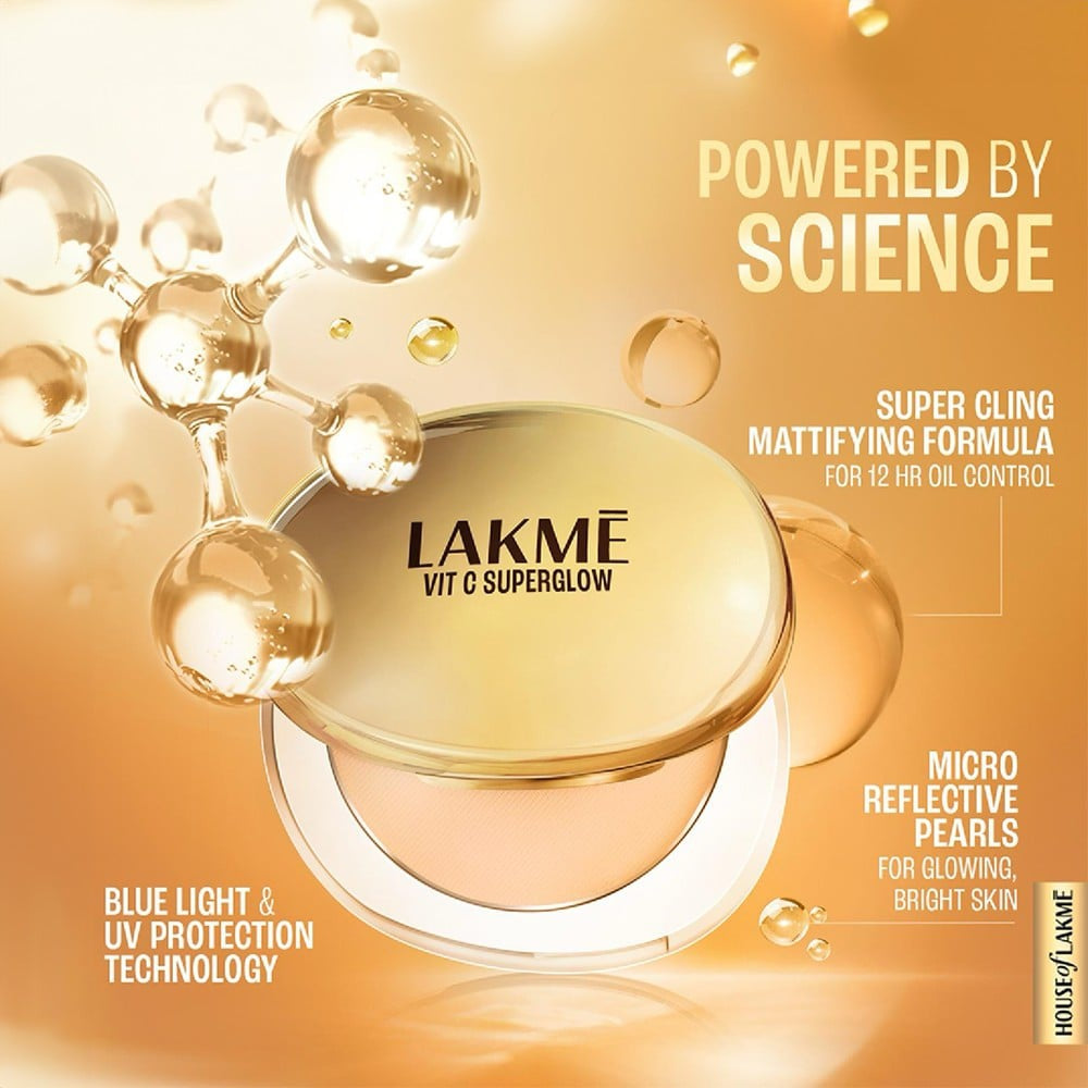 Lakme Makeup + Skincare Vitamin C Compact (Cinnamon) : 8 g
