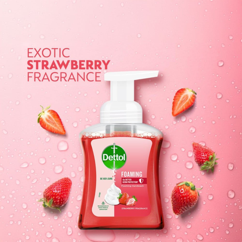 Dettol Strawberry Fragrance Foaming Handwash : 250 ml