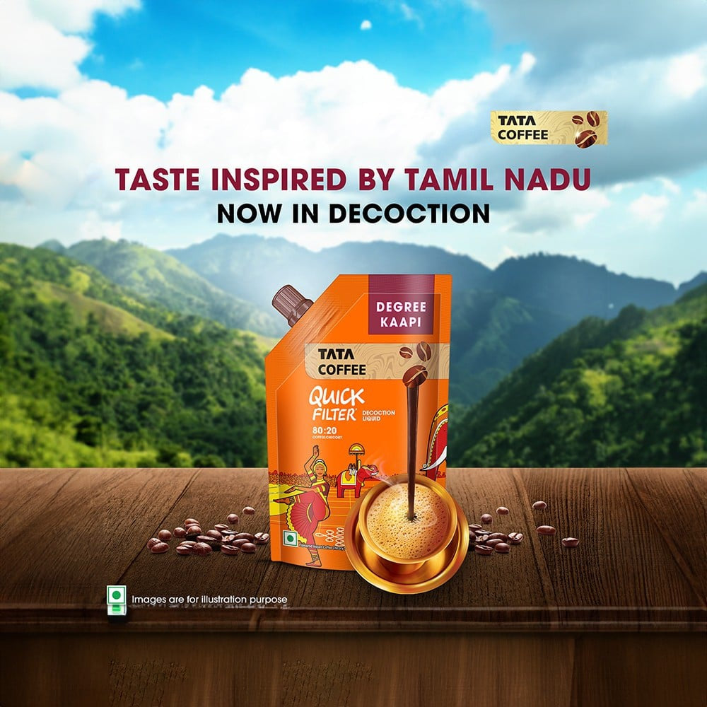 Tata Coffee Quick Decoction Premix Liquid Degree Kaapi Filter Coffee : 200 ml