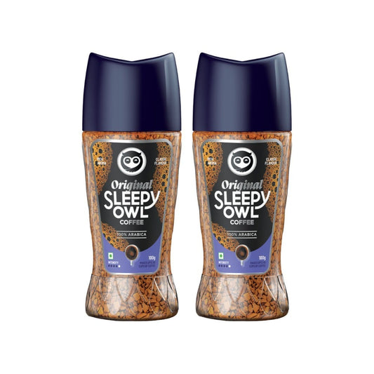 Sleepy Owl Original 100% Arabica Instant Coffee - Pack of 2 : 2 x 100 g