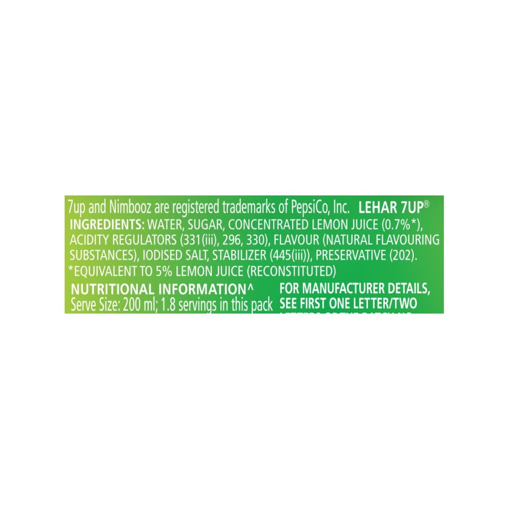 7UP Nimbooz with Lemon Juice : 350 ml