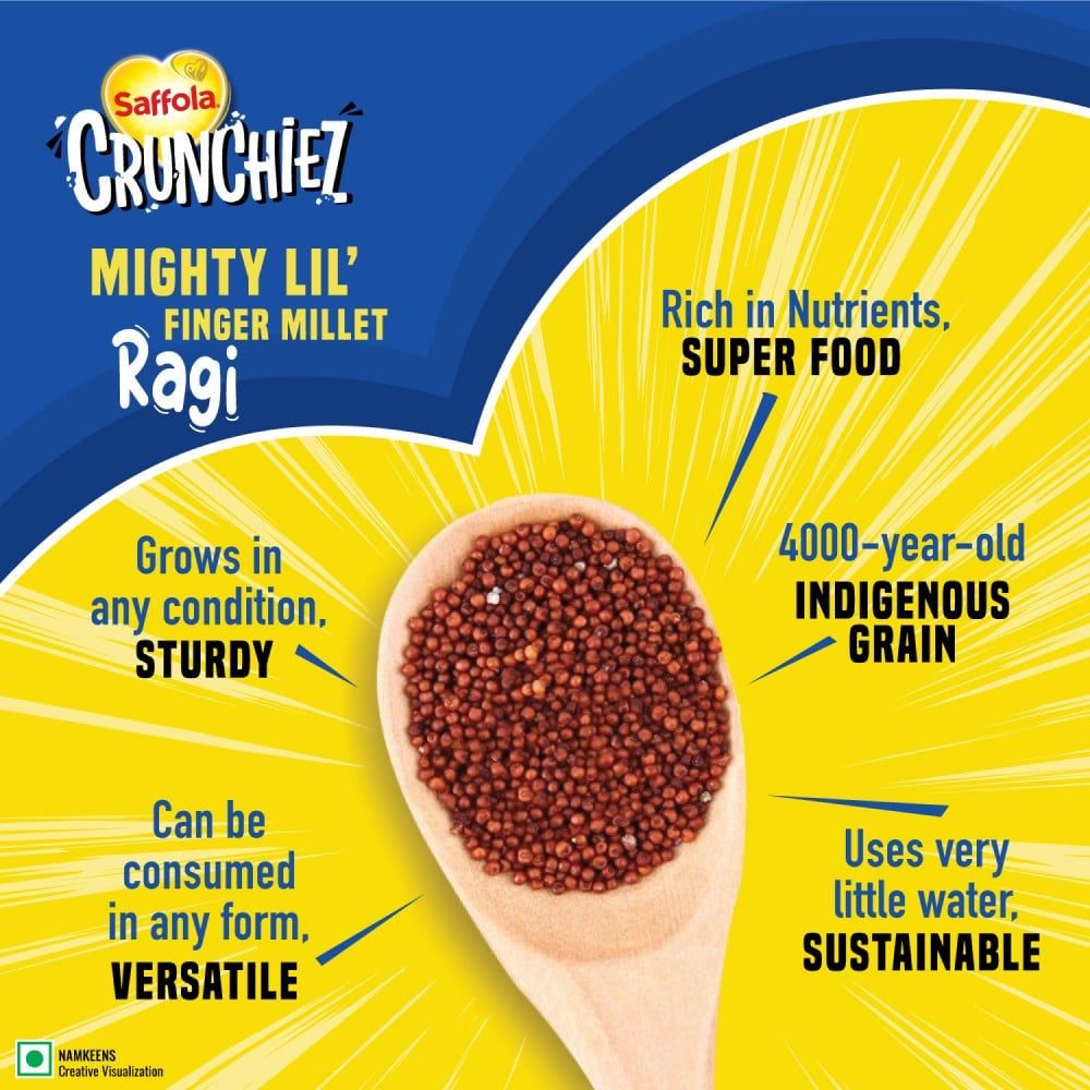 Saffola Crunchiez Ragi (Munchiez) Chips Masala : 70 g