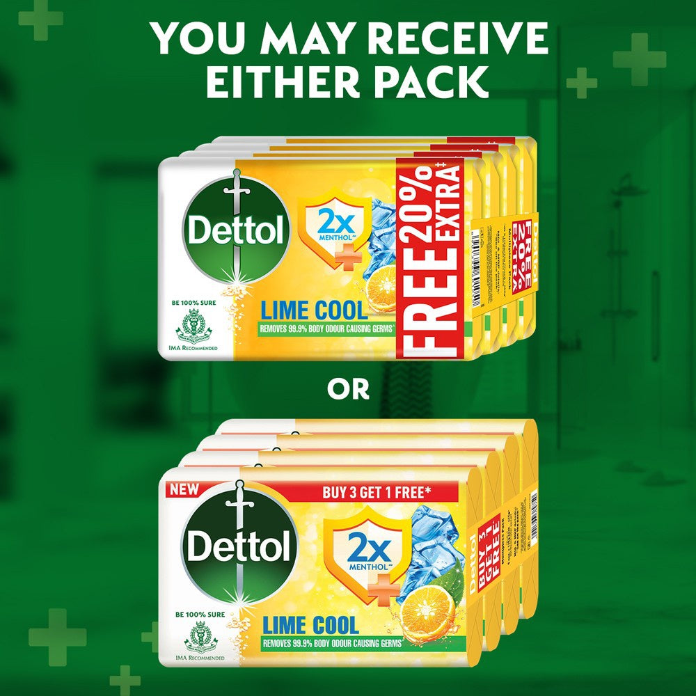 Dettol Lime Cool Soap : 4 x 150 g