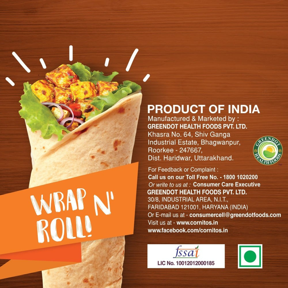 Cornitos Wheat Flour Tortilla Wrap : 270 g (6 pieces)