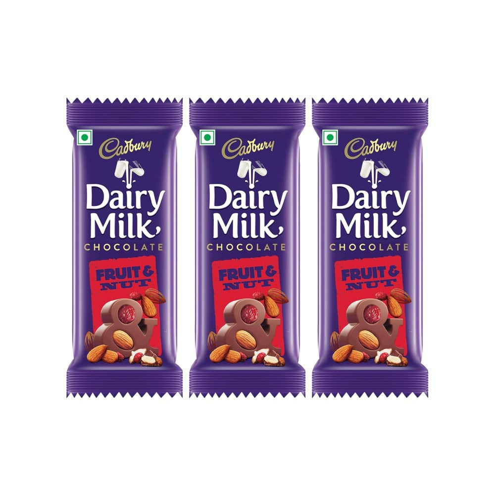 Cadbury Dairy Milk Fruit & Nut Flavoured Chocolate Bar - Pack of 3 : 3 x 36 g
