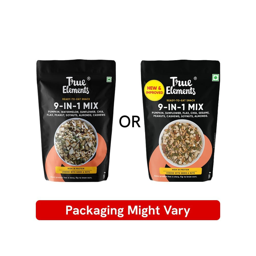 True Elements 9-In-1 Mix Nuts, Seeds & Dry Fruits - High in Protein : 125 g