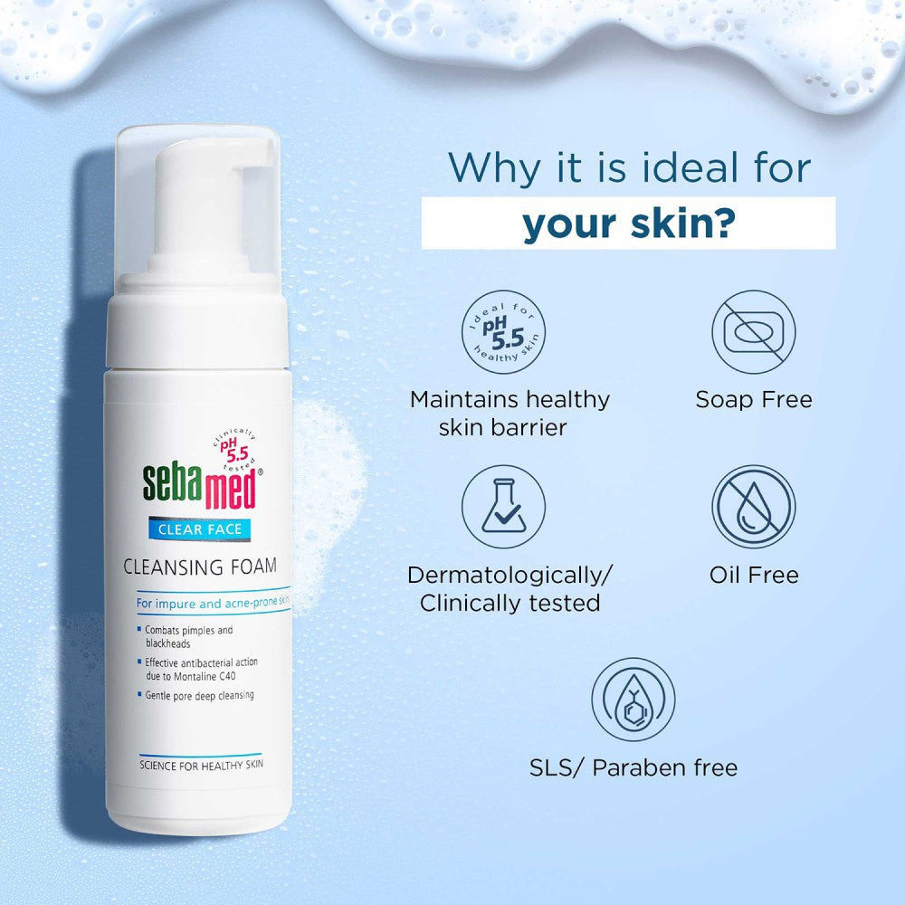Sebamed Clear Face Cleansing Foam : 150 ml