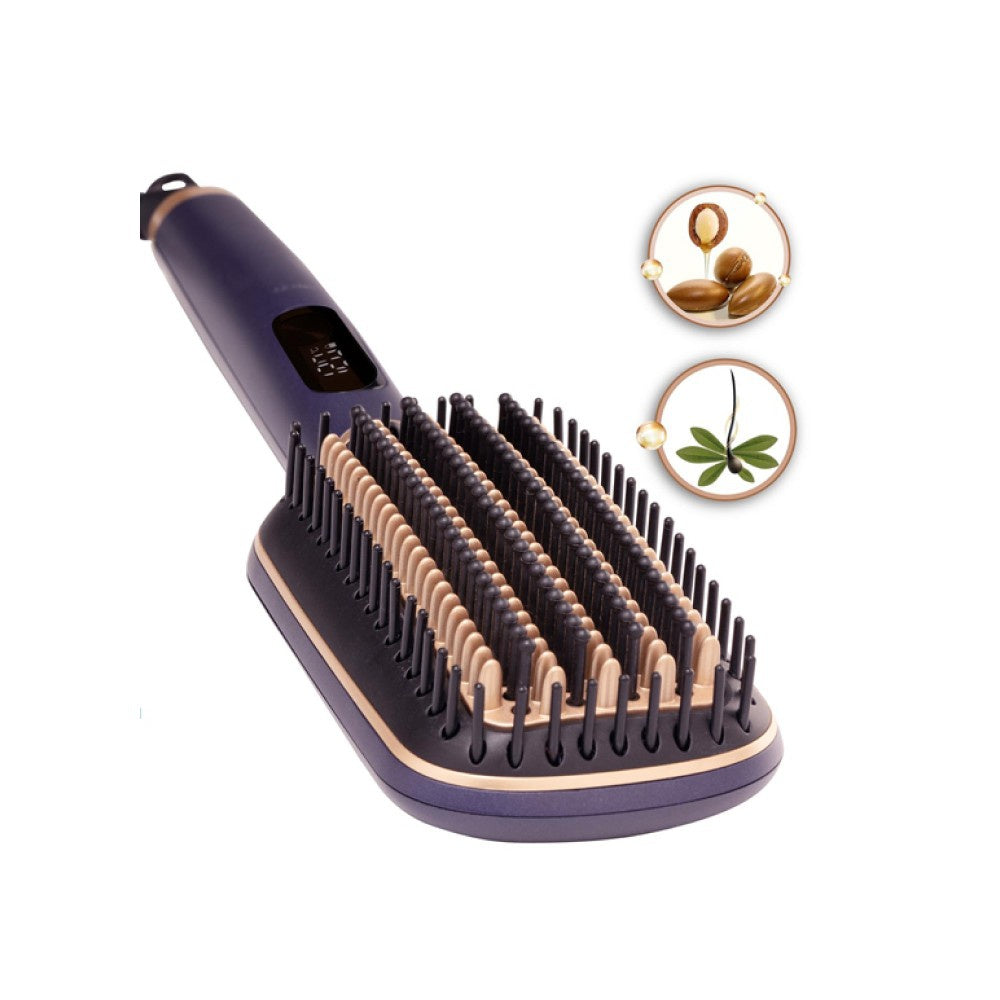 Vega LitStyle L1 Hair Brush Straightener, VHSB-06 (Blue & Gold, 65W) : 1 unit