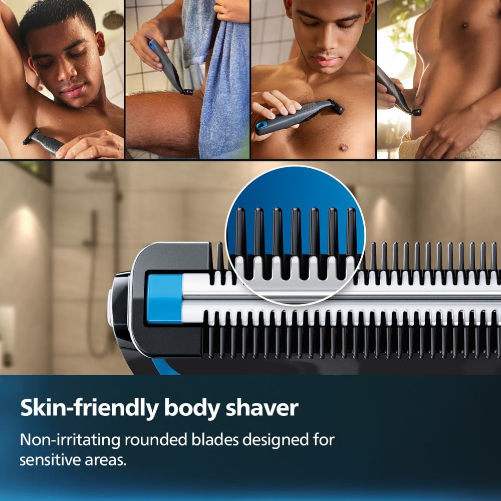 Philips BG1025/15 Showerproof Battery Powered Male Body Trimmer (Black) : 1 unit
