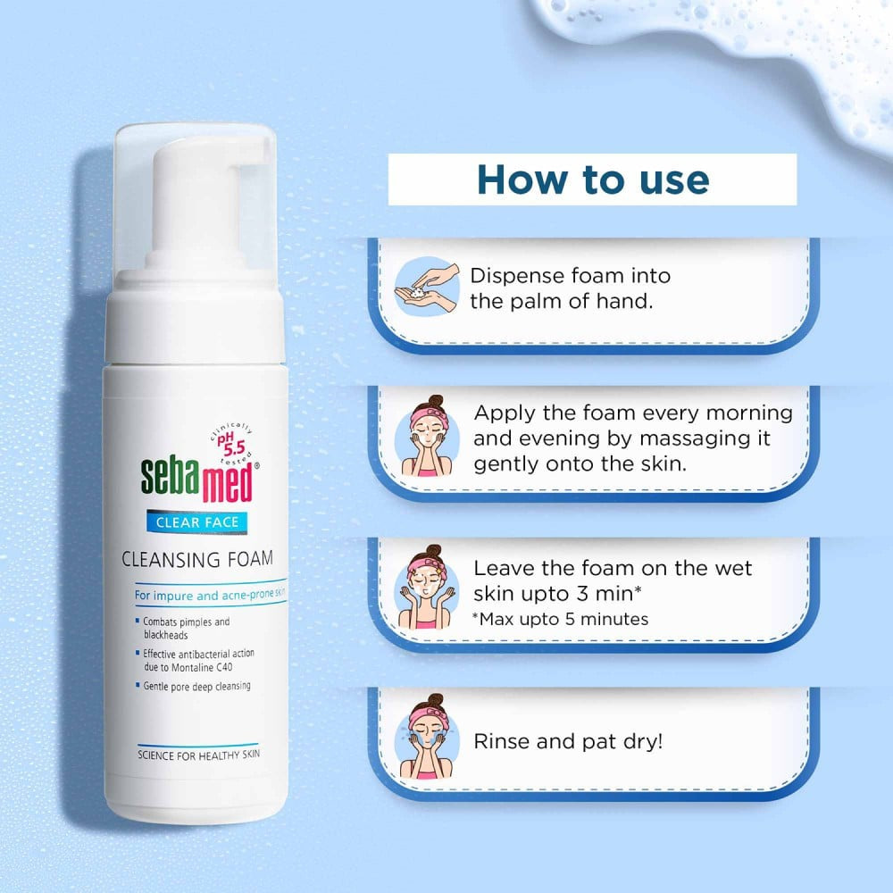 Sebamed Clear Face Cleansing Foam : 150 ml
