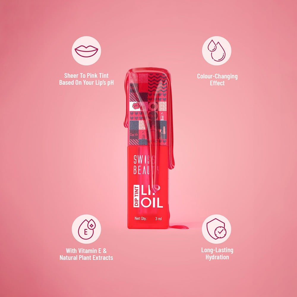 Swiss Beauty Dip Tint Lip Oil (Peach) : 3 ml