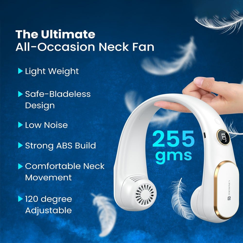 Portronics GoBreeze Portable Fan (White) : 1 unit
