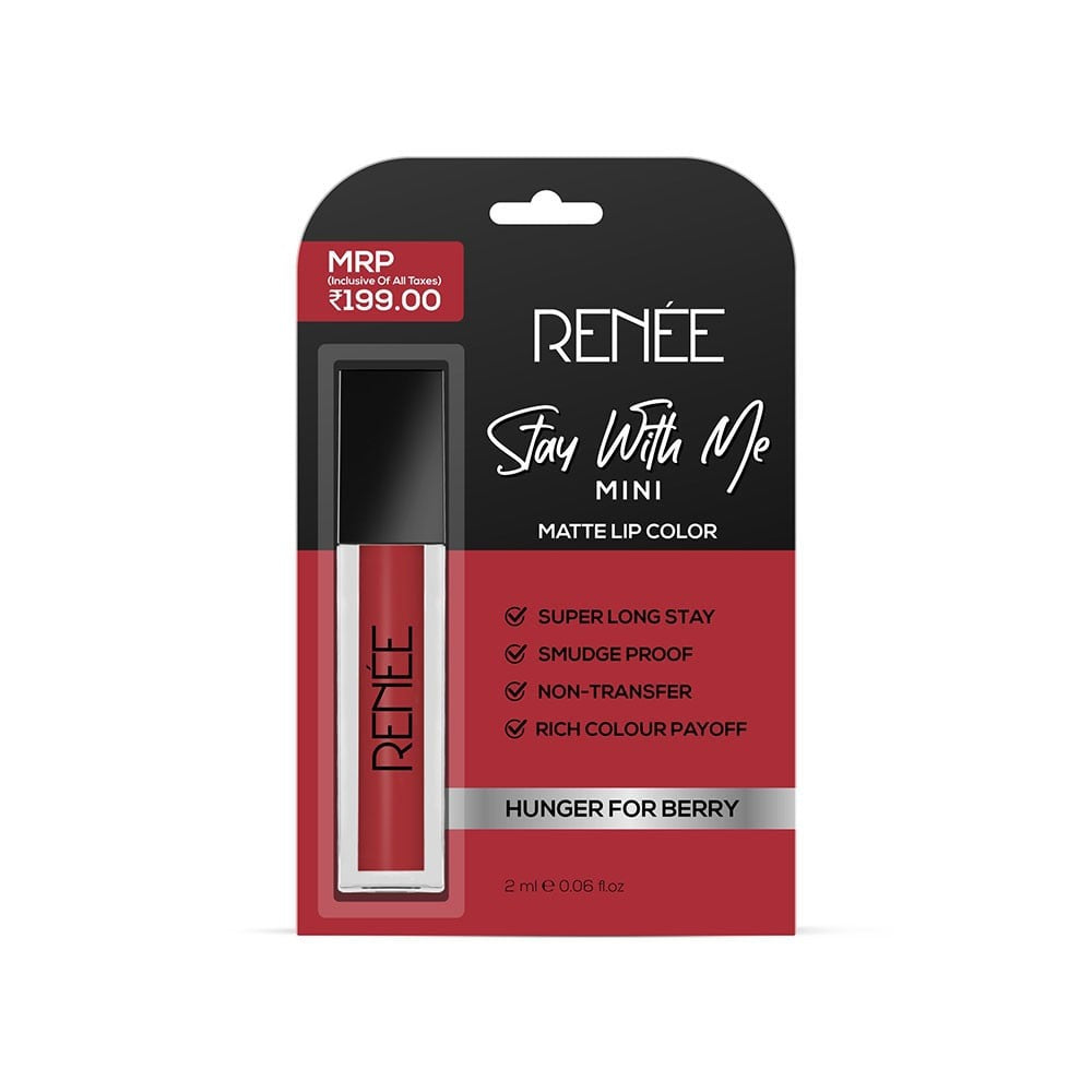 Renee Stay With Me Mini Matte Lipstick (Hunger For Berry) : 2 ml