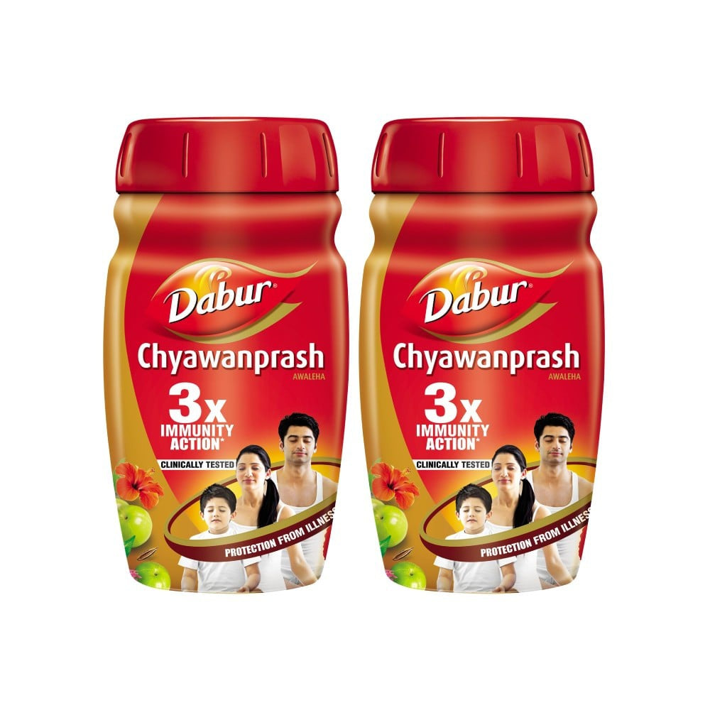 Dabur Chyawanprash Awaleha - 3x Immunity Action with 40+ Ayurvedic Herbs - Pack of 2 : 2 x 500 g