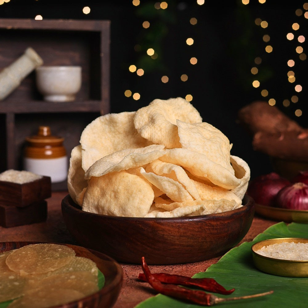 Sweet Karam Coffee Mini Creamy Onion Papad - Pack of 2 : 2 x 100 g