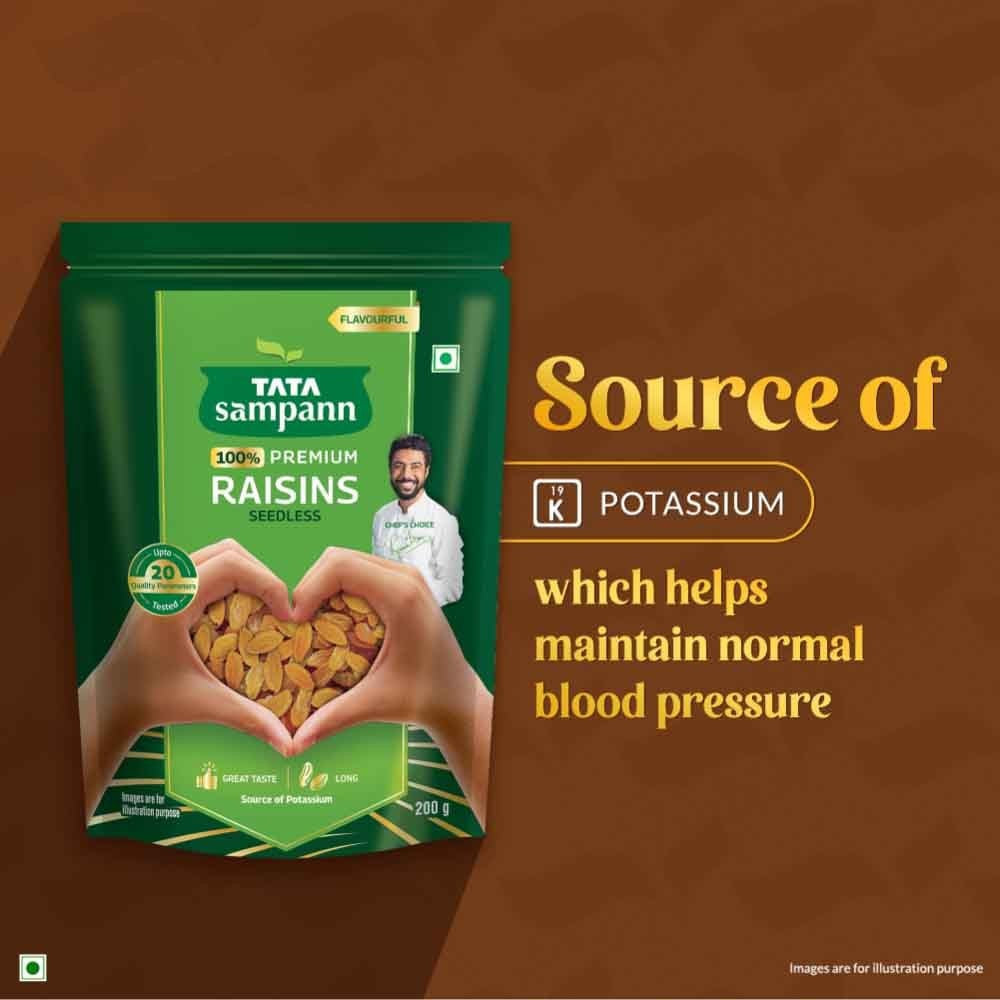 Tata Sampann Seedless Raisins (100% Pure Premium) : 200 g