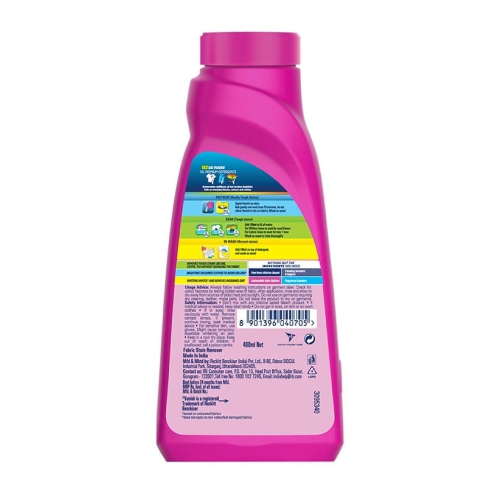 Vanish Oxi Action Fabric Stain Remover 400 ml - Pack of 2 : 2 x 400 ml