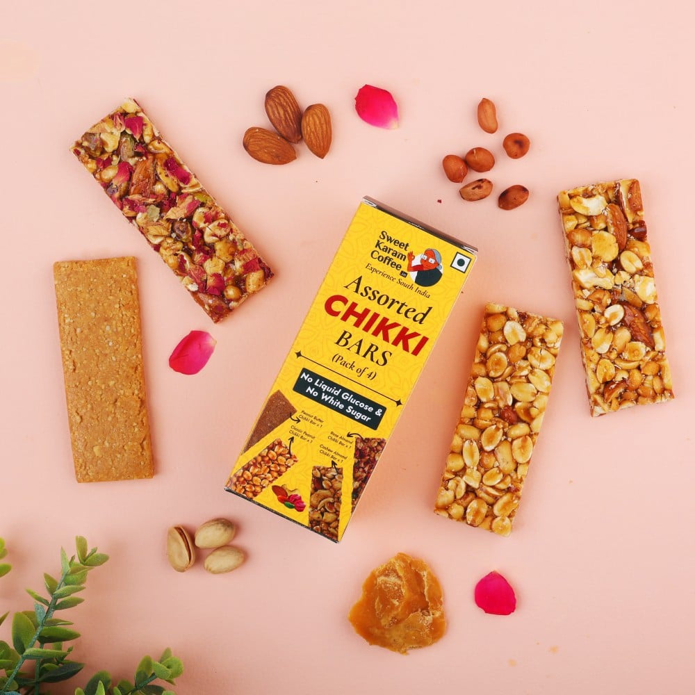 Assorted Chikki Bars by Sweet Karam Coffee Pack of 2 : 2 x 120 g