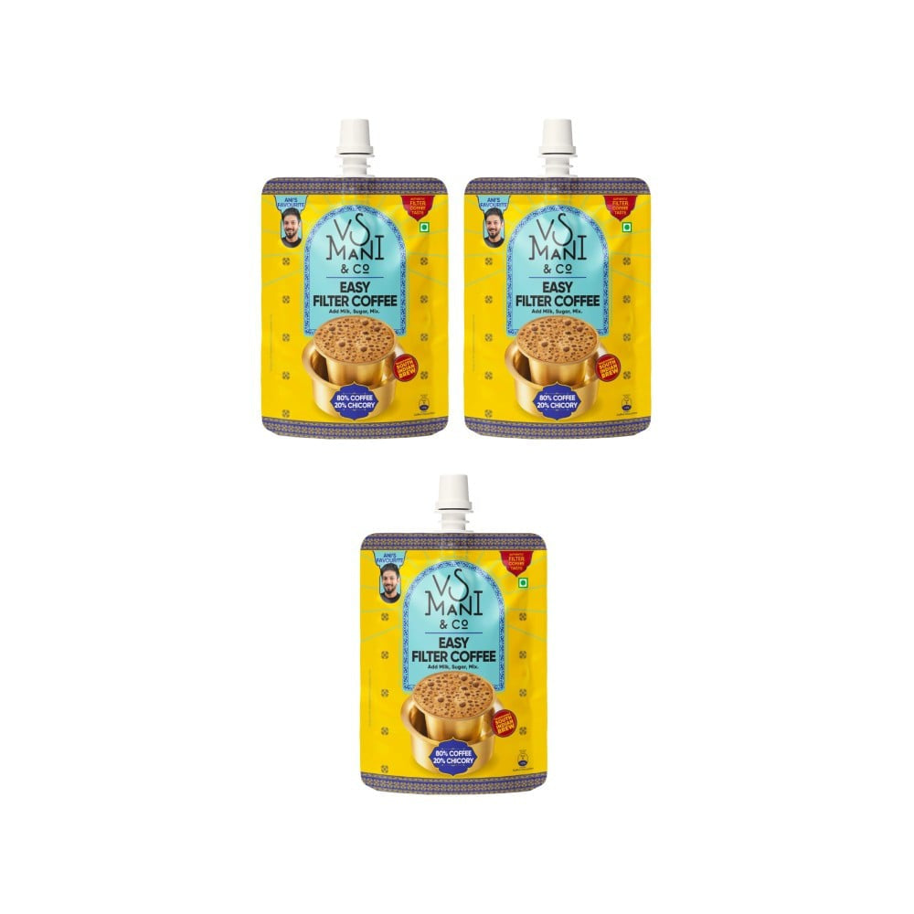 VS Mani & Co. Easy Filter Coffee Decoction - Pack of 3 : 3 x 100 ml