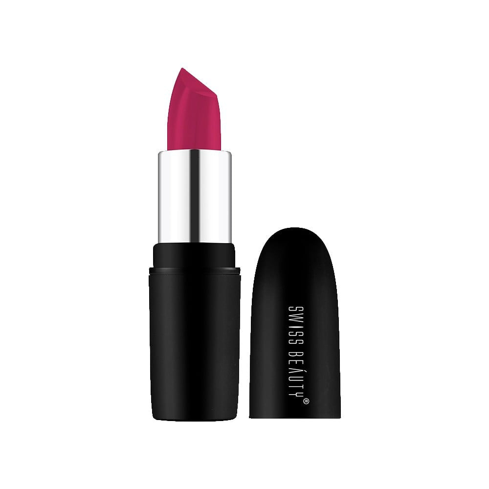 Swiss Beauty Pure Matte Lipstick (Hot Pink) : 3.8 g