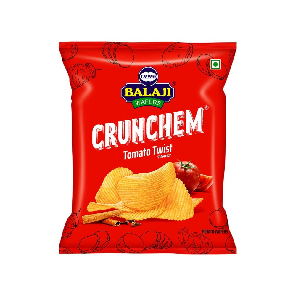 Balaji Crunchem Tomato Twist Wafers : 135 g